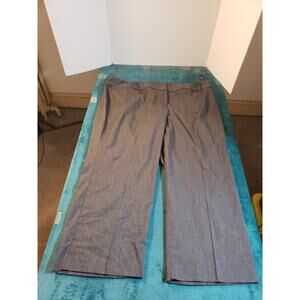 Larry Levine Dress Pants Sz 24 W Womens Gray Stretch Mid Rise Wide Leg Work NWT